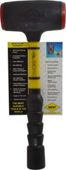 NUPLA - 48 oz Head 2-3/16" Face Diam Urethane Dead Blow Hammer - 14-5/16" OAL, Fiberglass Handle - USA Tool & Supply