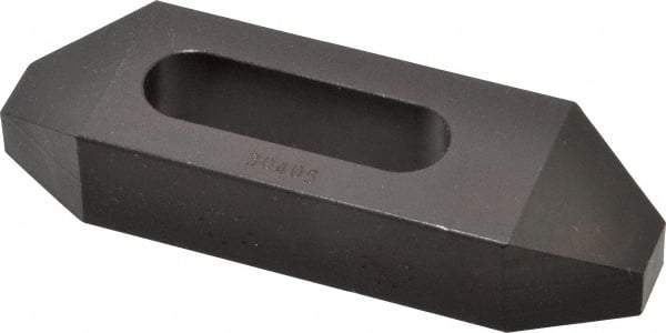 Gibraltar - 1/2" Stud, Steel, Plain Strap Clamp - 1-5/16" Travel, 4" OAL x 1-1/4" Wide x 3/4" High, Black Oxide Finish, Tapered Nose - USA Tool & Supply