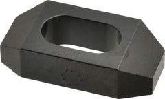 Gibraltar - 5/8" Stud, Steel, Plain Strap Clamp - 9/16" Travel, 2-1/2" OAL x 1-1/4" Wide x 5/8" High, Black Oxide Finish, Tapered Nose - USA Tool & Supply