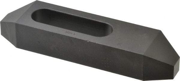 Gibraltar - 3/4" Stud, Steel, Plain Strap Clamp - 1-15/16" Travel, 6" OAL x 1-1/2" Wide x 1" High, Black Oxide Finish, Tapered Nose - USA Tool & Supply