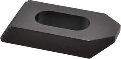 Gibraltar - 1/2" Stud, Steel, Serrated Strap Clamp - 11/16" Travel, 2-1/2" OAL x 1-1/8" Wide x 1/2" High, Black Oxide Finish, Tapered Nose - USA Tool & Supply