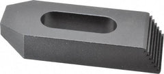 Gibraltar - 5/8" Stud, Steel, Serrated Strap Clamp - 1-3/16" Travel, 4" OAL x 1-1/2" Wide x 3/4" High, Black Oxide Finish, Tapered Nose - USA Tool & Supply