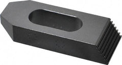 Gibraltar - 3/4" Stud, Steel, Serrated Strap Clamp - 1-1/16" Travel, 4" OAL x 1-1/2" Wide x 3/4" High, Black Oxide Finish, Tapered Nose - USA Tool & Supply