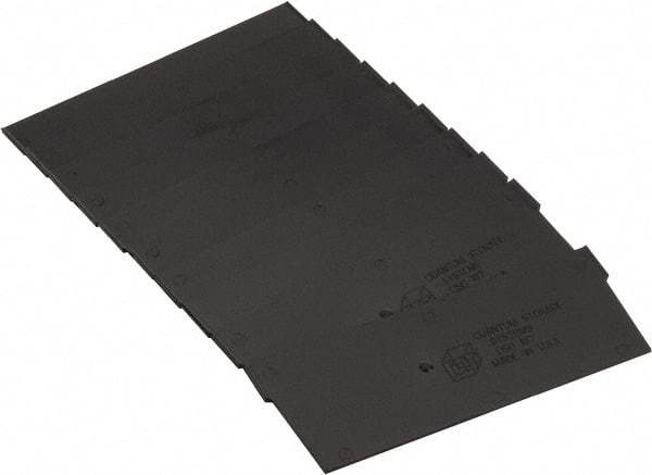 Quantum Storage - 8.4" Wide x 4" High, Black Bin Divider - Use with Quantum Storage Systems - QSB107, 108, 114 - USA Tool & Supply