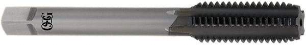 OSG - M10x1.50 Metric Coarse 6H 5 Flute Diamond Finish Solid Carbide Straight Flute Machine Tap - Modified Bottoming, Right Hand Thread, 75mm OAL, 32mm Thread Length, Oversize - Exact Industrial Supply