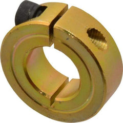 Climax Metal Products - 3/4" Bore, Steel, One Piece One Piece Split Shaft Collar - 1-1/2" Outside Diam, 1/2" Wide - USA Tool & Supply
