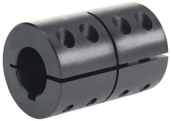 Climax Metal Products - 1-1/8" Bore, Steel, One Piece Clamping Shaft Collar - 2-1/8" Outside Diam, 3-1/4" Wide - USA Tool & Supply