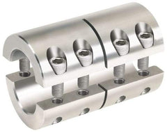 Climax Metal Products - 2" Bore, Stainless Steel, Two Piece Two Piece Split Shaft Collar - 3-3/8" Outside Diam, 4-7/8" Wide - USA Tool & Supply