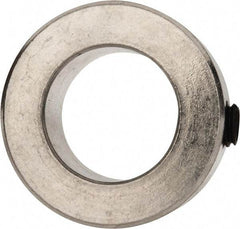 Climax Metal Products - 7/8" Bore, Aluminum, One Piece Solid Set Screw Collars - 1-1/2" Outside Diam, 9/16" Wide - USA Tool & Supply