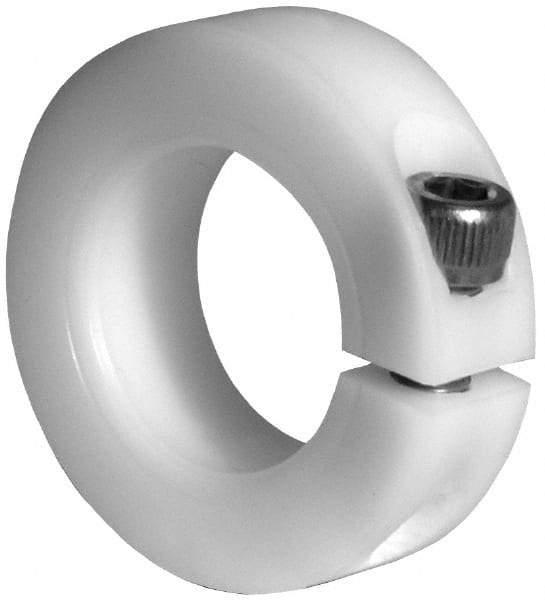 Climax Metal Products - 1-3/4" Bore, Plastic, One Piece One Piece Split Shaft Collar - 2-3/4" Outside Diam, 11/16" Wide - USA Tool & Supply