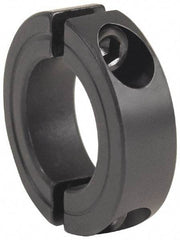 Climax Metal Products - 3-1/8" Bore, Steel, Two Piece Clamping Shaft Collar - 4-1/2" Outside Diam, 7/8" Wide - USA Tool & Supply