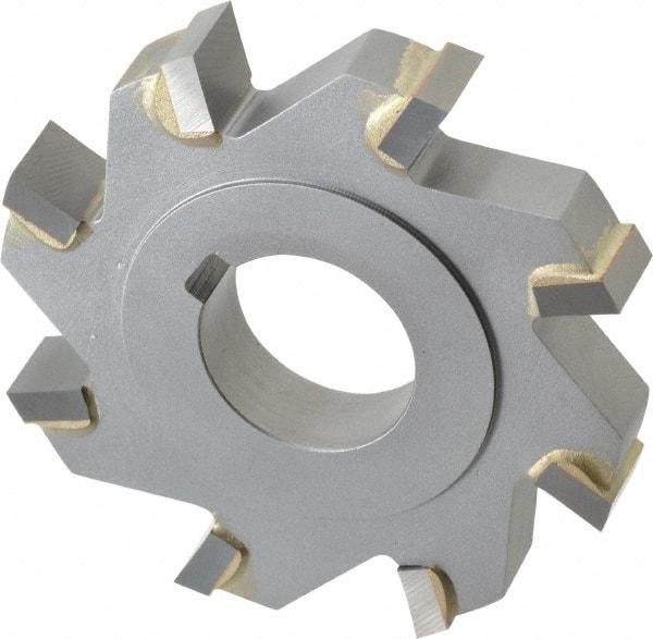 Made in USA - 3" Diam x 1/2" Width of Cut, 8 Teeth, Carbide Tipped Side Milling Cutter - Straight Teeth, Uncoated - USA Tool & Supply