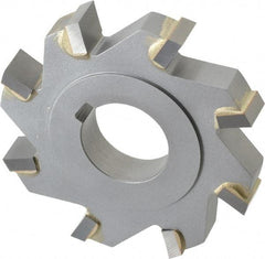 Made in USA - 3" Diam x 1/2" Width of Cut, 8 Teeth, Carbide Tipped Side Milling Cutter - Straight Teeth, Uncoated - USA Tool & Supply