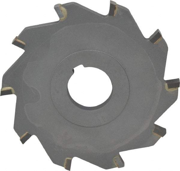 Made in USA - 4" Diam x 5/16" Width of Cut, 10 Teeth, Carbide Tipped Side Milling Cutter - Straight Teeth, Uncoated - USA Tool & Supply