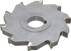 Made in USA - 4" Diam x 3/8" Width of Cut, 10 Teeth, Carbide Tipped Side Milling Cutter - Straight Teeth, Uncoated - USA Tool & Supply