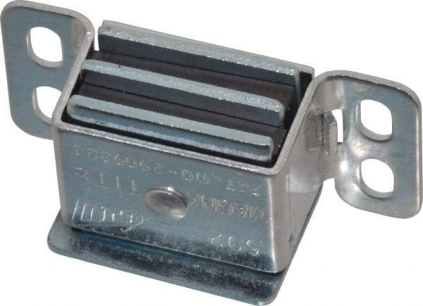 80/20 Inc. - 2.1" Long x 1.1" Wide x 0.56" High, Extruded Aluminum Magnetic Door Catch - 1.14" Long Strike, 0.89" Wide Strike - USA Tool & Supply