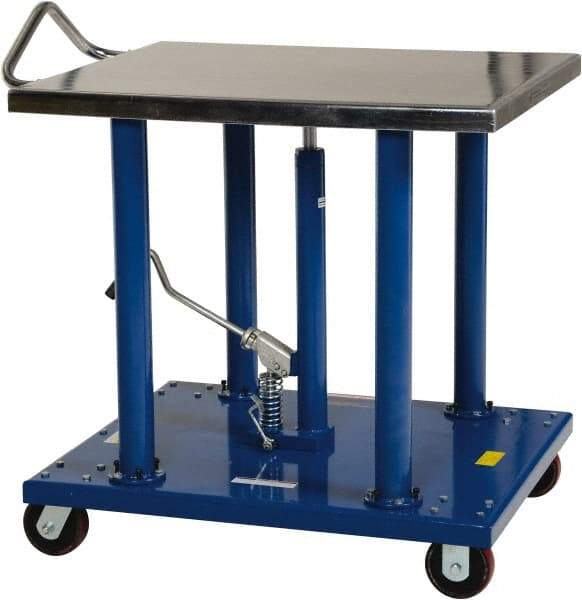 Vestil - 2,000 Lb Capacity Manual Post Work Platform - 36" to 54" Lift Height, 36" Platform Length x 30" Platform Width - USA Tool & Supply