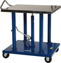 Vestil - 2,000 Lb Capacity Manual Post Work Platform - 36" to 54" Lift Height, 36" Platform Length x 30" Platform Width - USA Tool & Supply