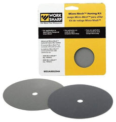 Work Sharp - 6 Inch Outside Diameter 2 Piece Micro Mesh Hone Kit - Micromesh Grit, Work Sharp 3000 Machine Compatible - USA Tool & Supply