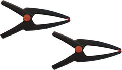 Bessey - 2 Piece 33 Lb Capacity Spring Clamp Set - 2" Opening Capacity, 4" OAL - USA Tool & Supply