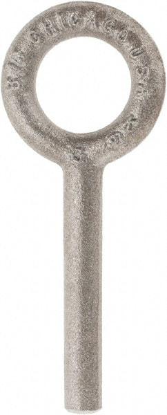 Gibraltar - Steel, Fixed Blank Lifting Eye Bolt - 2-1/2" Shank, No Shoulder - USA Tool & Supply