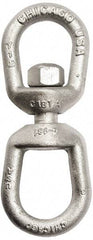 Gibraltar - 1, 250 Lbs. Load Limit, 4-3/16 Inches Long x 5/16 Inch Diameter Oval Eye Swivel - 1 Inch Inside Width, 1-5/8 Inch Outside Width, 3/08 Inch Pin Diameter, 3-9/16 Inch Reach, 1-1/4 Inch Lower Eye Inside Height, 3/4 Inch Upper Eye Inside Height - USA Tool & Supply