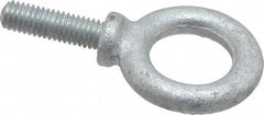 Gibraltar - 1,400 Lb Capacity, Forged Steel, 3/8-16 Thread, Fixed Lifting Eye Bolt - Fully Threaded, 1-1/4" Shank, 1-1/4" Thread Length, Shoulder - USA Tool & Supply