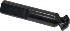 Cutting Tool Technologies - 45° Lead Angle, 5/8" Max Cut Diam, 0.34" Min Cut Diam, 0.15" Max Depth of Cut, Indexable Chamfer and Angle End Mill - 1 Insert, SDEB 21.51 Insert Style, 2-1/2" Overall Length, Straight Shank - USA Tool & Supply