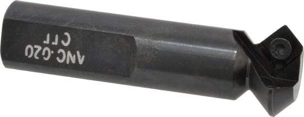 Cutting Tool Technologies - 45° Lead Angle, 1" Max Cut Diam, 0.54" Min Cut Diam, 0.22" Max Depth of Cut, Indexable Chamfer and Angle End Mill - 1 Insert, SPEH 322 Insert Style, 3" Overall Length, Straight Shank - USA Tool & Supply