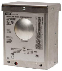 Hubbell Wiring Device-Kellems - 2 Poles, 60 Amp, NEMA, Enclosed Pushbutton Manual Motor Starter - 111.8mm Wide x 83.8mm Deep x 256.8mm High, 15 hp, CSA Certified, NEMA 3R & UL Listed - USA Tool & Supply