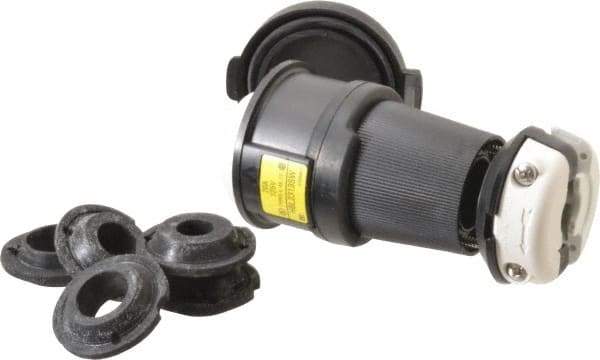 Hubbell Wiring Device-Kellems - 125 VAC, 20 Amp, L5-20R Configuration, Industrial Grade, Self Grounding Connector - 1 Phase, 2 Poles, IP66, 0.36 to 0.93 Inch Cord Diameter - USA Tool & Supply