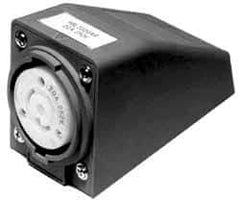 Hubbell Wiring Device-Kellems - 250 VAC, 20 Amp, L6-20R NEMA, Self Grounding Receptacle - 2 Poles, 3 Wire, Female End, Gray - USA Tool & Supply