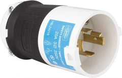 Hubbell Wiring Device-Kellems - 250 VAC, 20 Amp, L15-20P Configuration, Industrial Grade, Self Grounding Plug - 3 Phase, 3 Poles, IP20, 0.35 to 1.15 Inch Cord Diameter - USA Tool & Supply