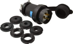 Hubbell Wiring Device-Kellems - 250 VAC, 20 Amp, L15-20P Configuration, Industrial Grade, Self Grounding Plug - 3 Phase, 3 Poles, IP66, 0.35 to 1.15 Inch Cord Diameter - USA Tool & Supply