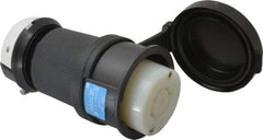 Hubbell Wiring Device-Kellems - 250 VAC, 20 Amp, L15-20R Configuration, Industrial Grade, Self Grounding Connector - 3 Phase, 3 Poles, IP66, 0.35 to 1.15 Inch Cord Diameter - USA Tool & Supply