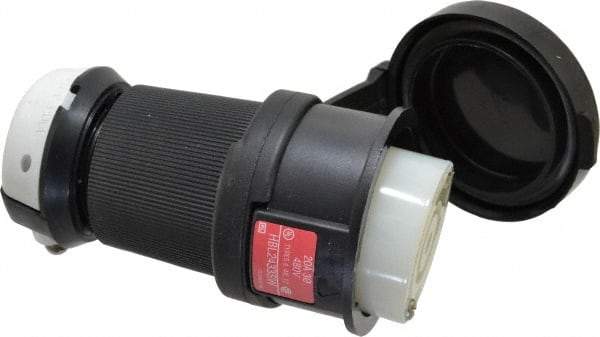 Hubbell Wiring Device-Kellems - 480 VAC, 20 Amp, L16-20R Configuration, Industrial Grade, Self Grounding Connector - 3 Phase, 3 Poles, IP66, 0.35 to 1.15 Inch Cord Diameter - USA Tool & Supply