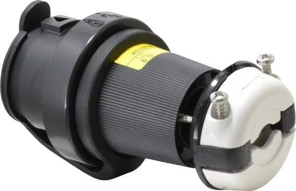 Hubbell Wiring Device-Kellems - 125 VAC, 30 Amp, L5-30P Configuration, Industrial Grade, Self Grounding Plug - 1 Phase, 2 Poles, IP66, 0.36 to 0.93 Inch Cord Diameter - USA Tool & Supply