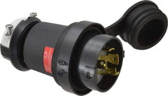 Hubbell Wiring Device-Kellems - 480 VAC, 30 Amp, L16-30P Configuration, Industrial Grade, Self Grounding Plug - 3 Phase, 3 Poles, IP66, 0.35 to 1.15 Inch Cord Diameter - USA Tool & Supply