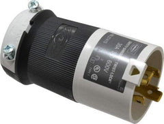 Hubbell Wiring Device-Kellems - 600 VAC, 30 Amp, L17-30P Configuration, Industrial Grade, Self Grounding Plug - 3 Phase, 3 Poles, IP20, 0.35 to 1.15 Inch Cord Diameter - USA Tool & Supply