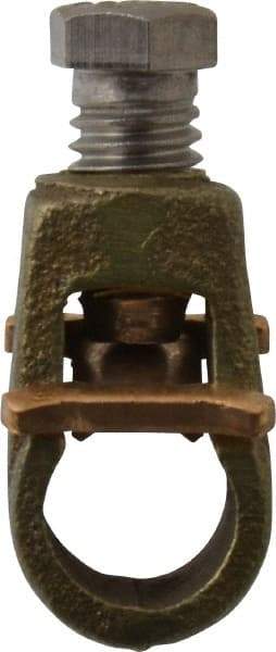 Thomas & Betts - 2 to 8 (Solid) AWG Compatible Single-Nut Rod Clamp - Copper Alloy, 1-13/16" OAL, CSA Certified & RoHS Compliant - USA Tool & Supply