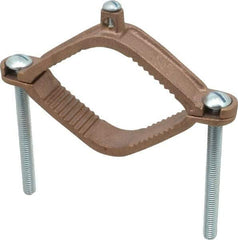 Thomas & Betts - 4 to 10 (Solid) AWG Compatible Dual-Nut Rod Clamp - Bronze, 6-5/16" OAL, RoHS Compliant, UL File E3060, UL Listed - USA Tool & Supply