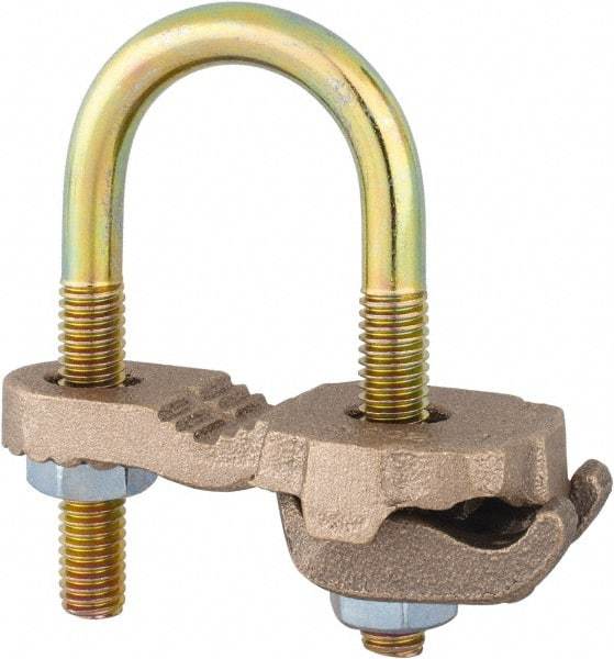 Thomas & Betts - 4 to 4/0 AWG Compatible U-bolt Rod Clamp - Bronze, CSA Certified, UL File E3060, UL Listed - USA Tool & Supply