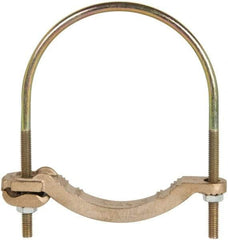 Thomas & Betts - 4 to 4/0 AWG Compatible U-bolt Rod Clamp - Bronze, CSA Certified, UL File E3060, UL Listed - USA Tool & Supply