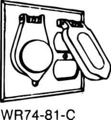 Thomas & Betts - Electrical Outlet Box Stainless Steel Weatherproof Cover - Includes Screw & Sealing Gasket - USA Tool & Supply