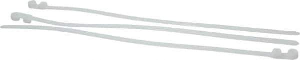 Thomas & Betts - 14.2" Long Natural (Color) Nylon Standard Cable Tie - 120 Lb Tensile Strength, 1.91mm Thick, 4" Max Bundle Diam - USA Tool & Supply