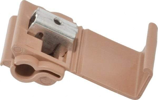 3M - 12 to 10 AWG, Brown, IDC, Run & Tap Quick Splice Connector - 2 Wires - USA Tool & Supply