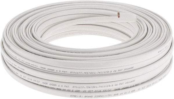 Southwire - NM-B, 14 AWG, 15 Amp, 250' Long, Stranded Core, 1 Strand Building Wire - White, PVC Insulation - USA Tool & Supply