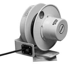 Conductix - 16 AWG, 40' Cable Length, Cord & Cable Reel with Cable End - 3 Outlets, SO Cable, White Reel - USA Tool & Supply