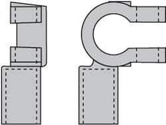 Noco - Automotive Battery 3/0 Right Elbow Terminal - Negative Polarity - USA Tool & Supply