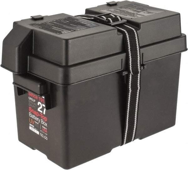 Noco - Group 27 Automotive Battery Box - 17-3/4" Outside Length x 10-1/8 Width x 10-1/2 Height, 14-1/2" Inside Length x 7-7/8 Width x 10-3/4 Height - USA Tool & Supply